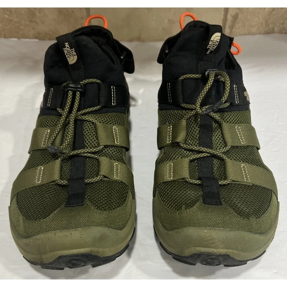 The North Face Explore Camp Sandals Olive Green Adjustable Back Men's Size 12.5